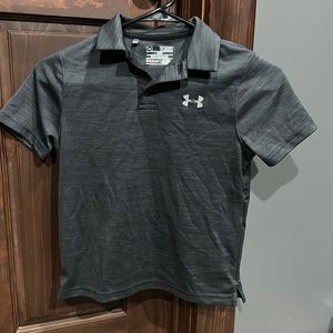 Youth small Under Armour collared shirt. Dark gray